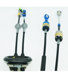 CABLES MANDO CAMBIO CITROEN C4 II, PEUGEOT 308 CAJA BE 5 VELOCIDADES AZUL 950mm+GRIS 990mm.