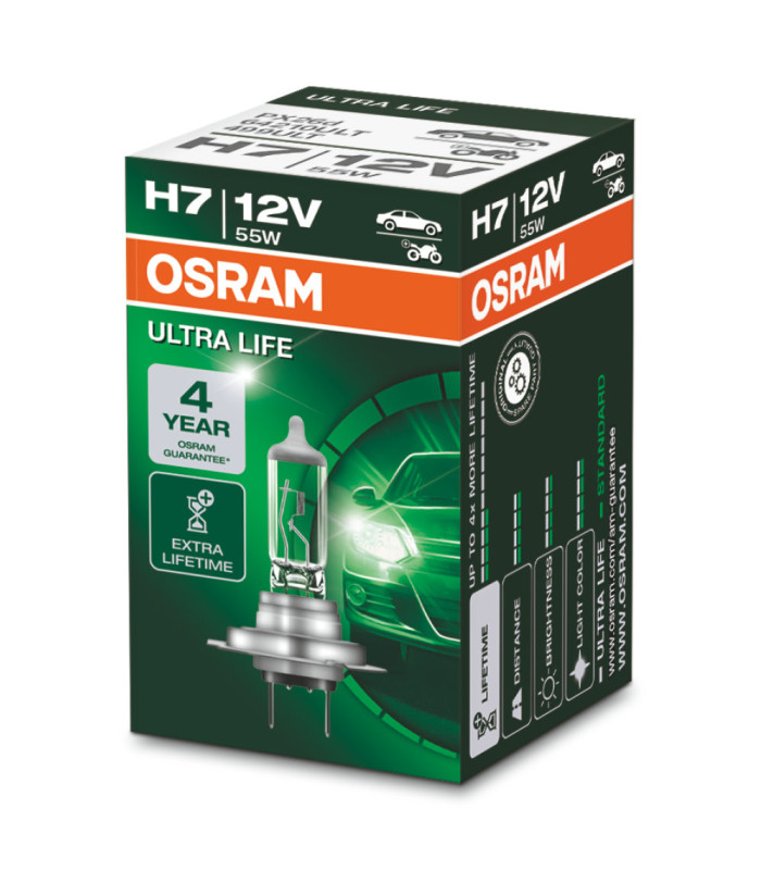 LÁMPARA H7 ULTRA LIFE (LARGA DURACIÓN) PX26d 12V 55W