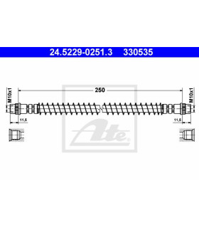 LATIGUILLO TRASERO CITROEN JUMPY I,II 250mm, 10x1